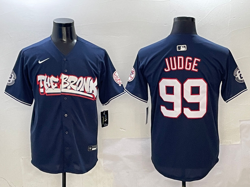 Men's New York Yankees1 Aaron Judge Navy Limited Player Jersey baseball jersey product view 1
