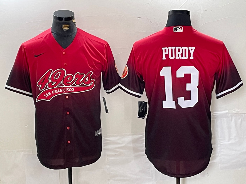 Men's San Francisco 49ers Brock Purdy Scarlet Player Jersey football jersey product view 1