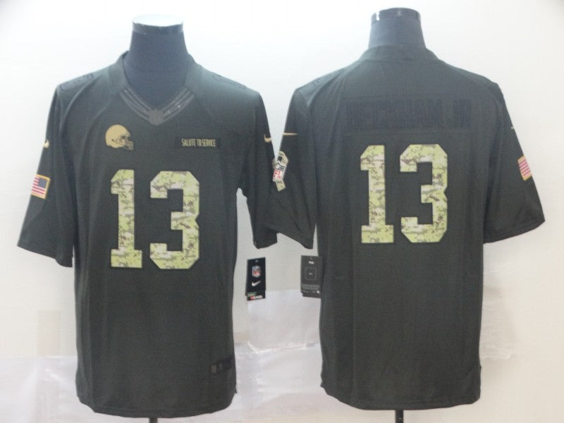 Men's Cleveland Browns #13 Odell Beckham Jr. Black Game Jersey1 football jersey product view 1