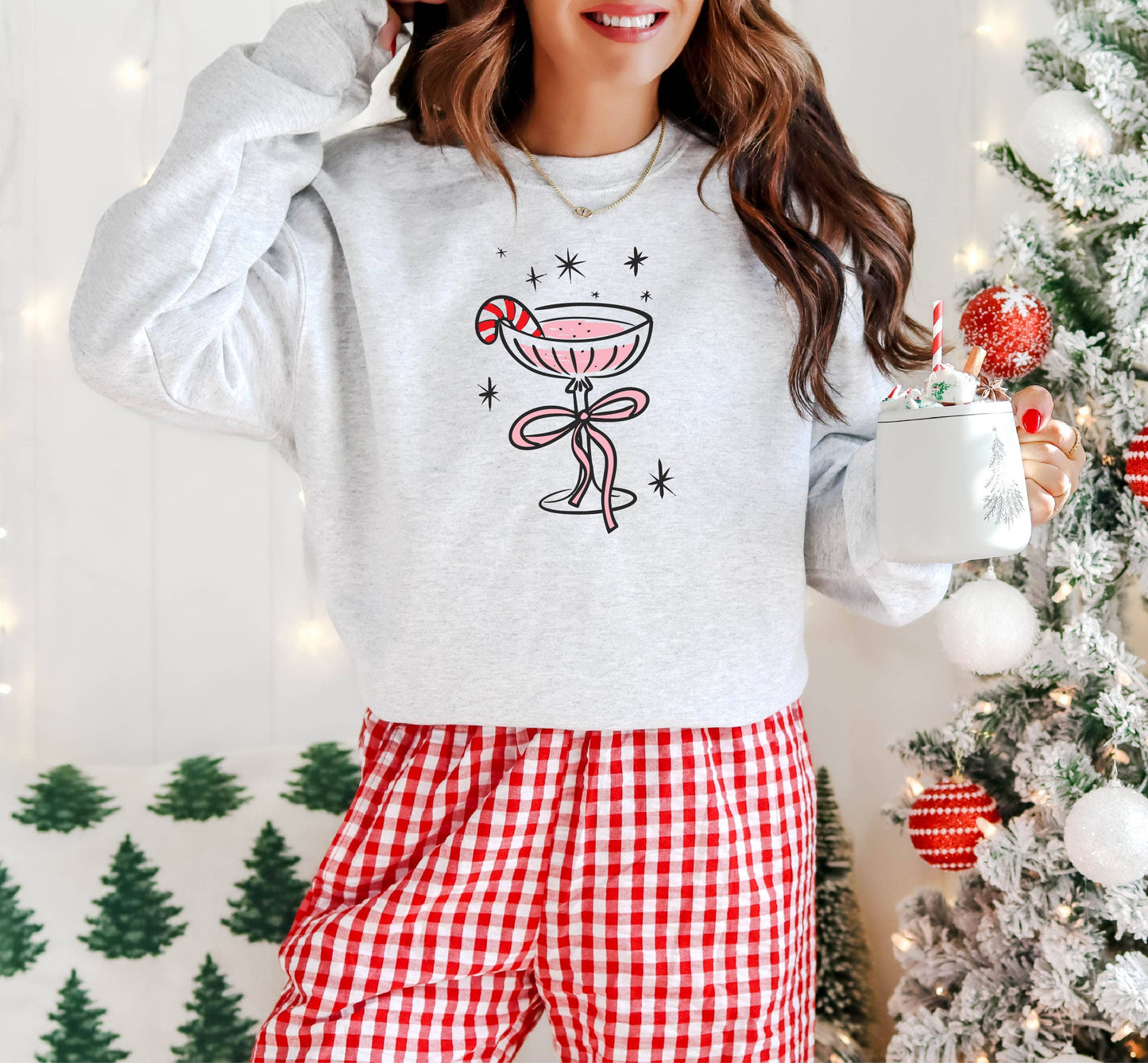 Christmas Sweatshirt, Christmas Apparel, Martini Christmas Unisex T-shirt, Sweatshirt, Hoodie, Long Sleeve Tee - T-Shirt, Sweatshirt, Hoodie