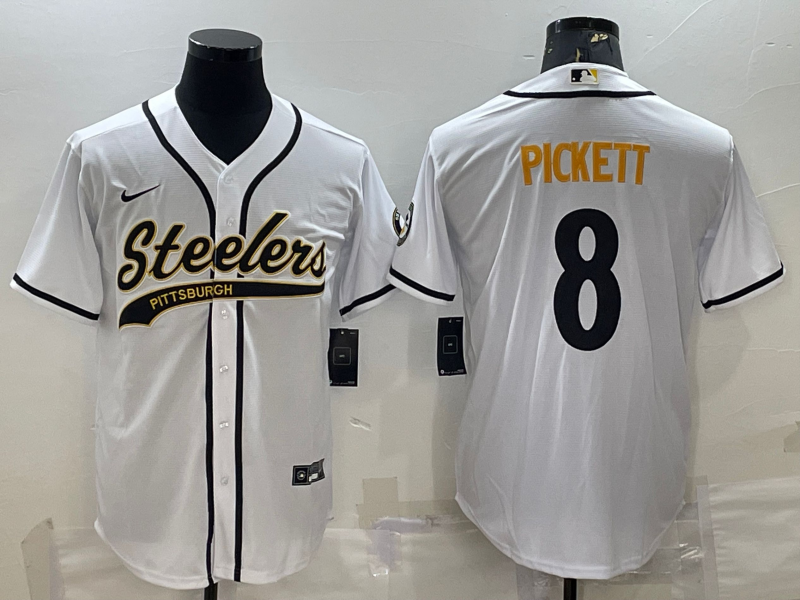 Men's Pittsburgh Steelers Kenny Pickett White Player Jersey football jersey product view 1