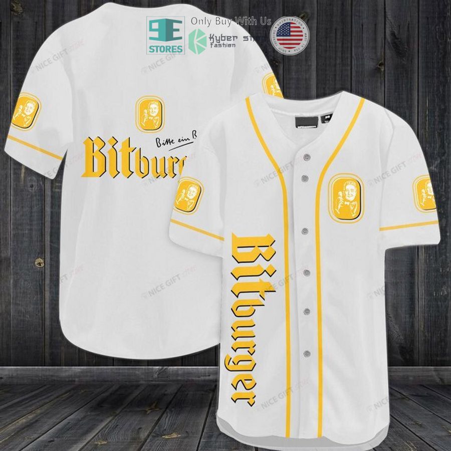 BEST Bitburger logo whtie Baseball Jersey Unisex T-shirt, Sweatshirt, Hoodie, Long Sleeve Tee - T-Shirt, Sweatshirt, Hoodie
