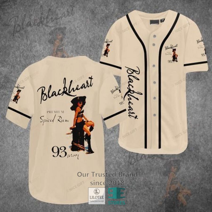 Blackheart Spiced Rum Baseball Jersey Unisex T-shirt, Sweatshirt, Hoodie, Long Sleeve Tee - T-Shirt, Sweatshirt, Hoodie
