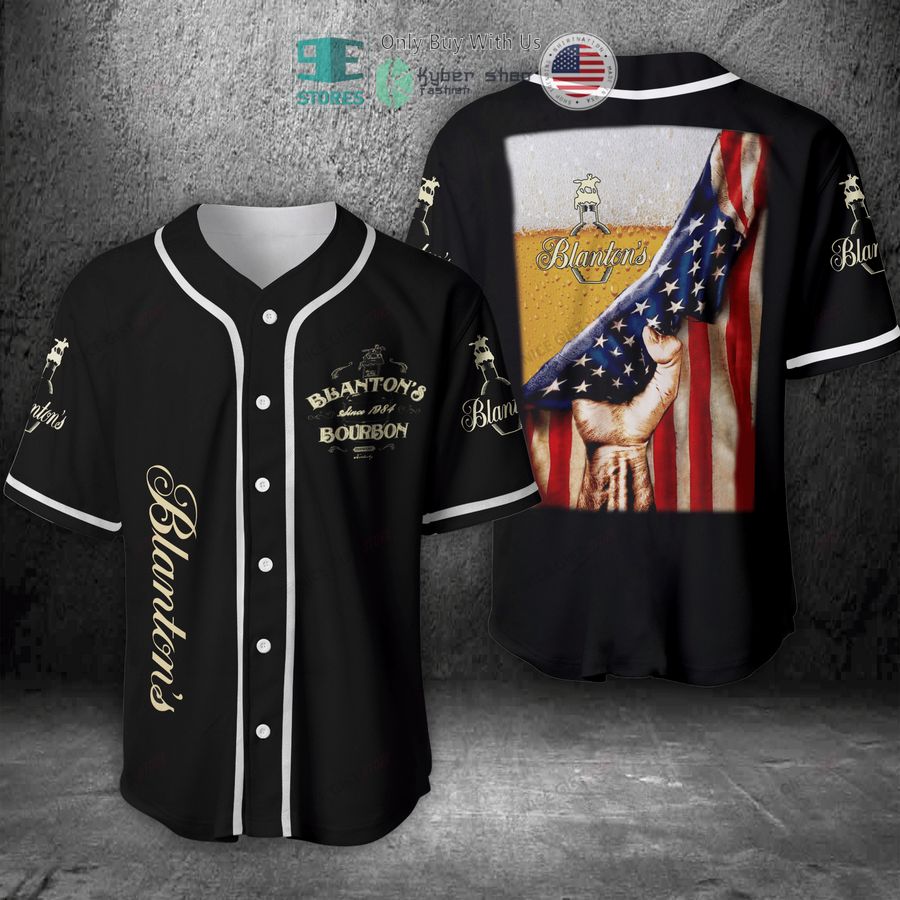 BEST Blanton's Beer United States Flag black Baseball Jersey Unisex T-shirt, Sweatshirt, Hoodie, Long Sleeve Tee - T-Shirt, Sweatshirt, Hoodie