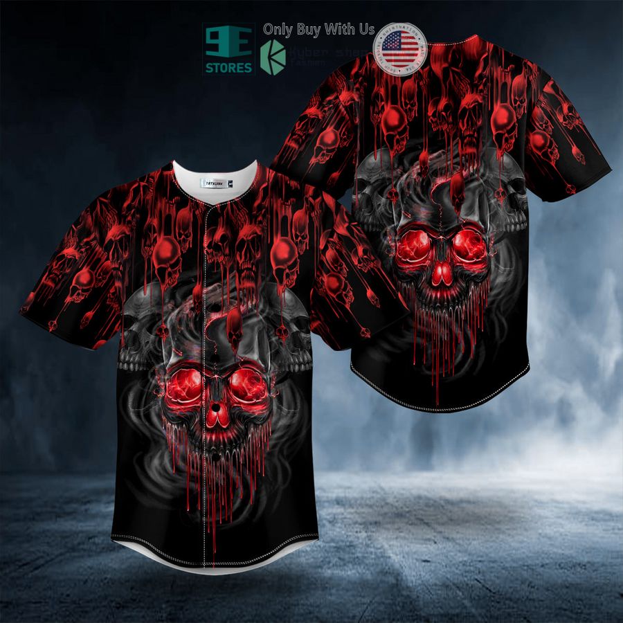 BEST Bloody Skull Baseball Jersey Unisex T-shirt, Sweatshirt, Hoodie, Long Sleeve Tee - T-Shirt, Sweatshirt, Hoodie
