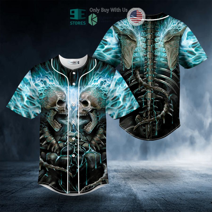 BEST Blue Lightning Skull Baseball Shirt Unisex T-shirt, Sweatshirt, Hoodie, Long Sleeve Tee - T-Shirt, Sweatshirt, Hoodie