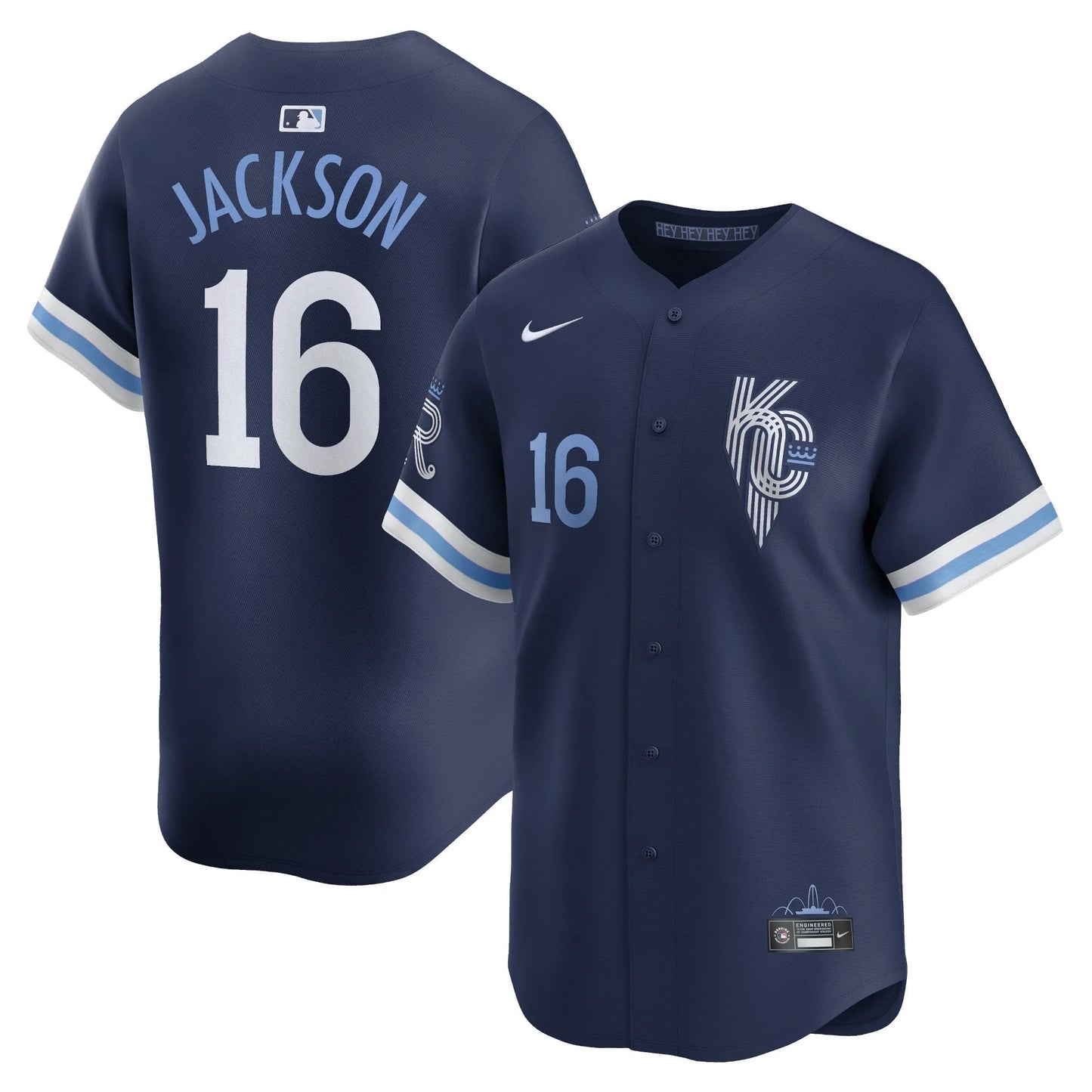 Bo Jackson Kansas City Royals City Connect Jersey - Navy baseball jersey product view 1