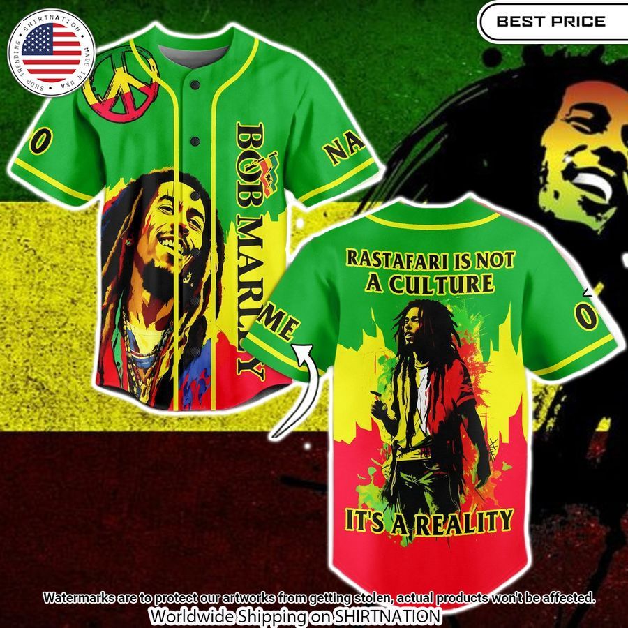 Bob Marley It's not a culture it's a reality Baseball Jersey Unisex T-shirt, Sweatshirt, Hoodie, Long Sleeve Tee - T-Shirt, Sweatshirt, Hoodie