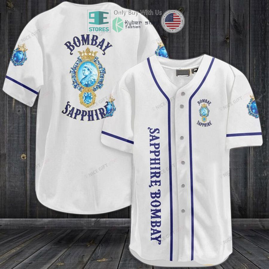 BEST Bombay Sapphire logo white Baseball Jersey Unisex T-shirt, Sweatshirt, Hoodie, Long Sleeve Tee - T-Shirt, Sweatshirt, Hoodie
