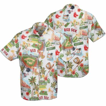 Boston Red Sox Island Paradise Hawaiian Shirt Unisex T-shirt, Sweatshirt, Hoodie, Long Sleeve Tee - T-Shirt, Sweatshirt, Hoodie
