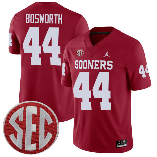 Brian Bosworth Oklahoma Sooners Alumni Player Jersey - Crimson sports jersey product view 1