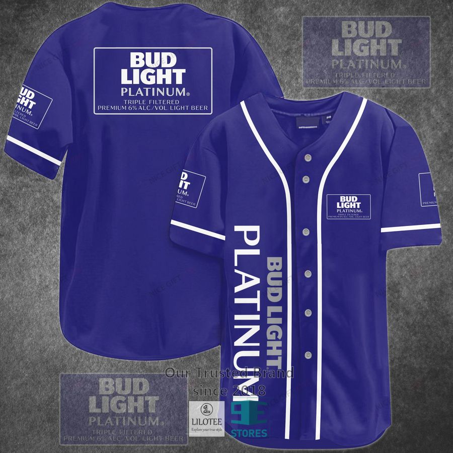 Bud Light Platinum Baseball Jersey Unisex T-shirt, Sweatshirt, Hoodie, Long Sleeve Tee - T-Shirt, Sweatshirt, Hoodie