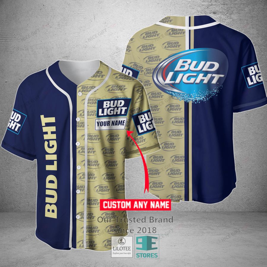 Bud Light Your Name Baseball Jersey Unisex T-shirt, Sweatshirt, Hoodie, Long Sleeve Tee - T-Shirt, Sweatshirt, Hoodie