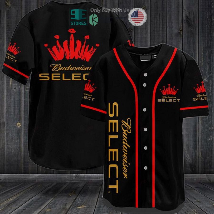 BEST Budweiser Select logo black Baseball Jersey Unisex T-shirt, Sweatshirt, Hoodie, Long Sleeve Tee - T-Shirt, Sweatshirt, Hoodie