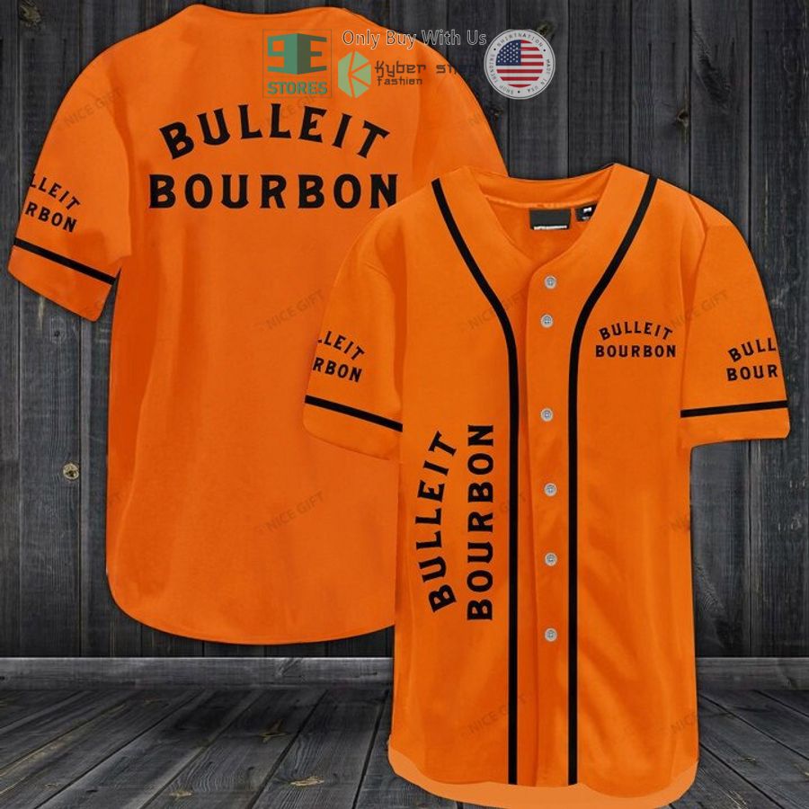 BEST Bulleit Bourbon logo orange Baseball Jersey Unisex T-shirt, Sweatshirt, Hoodie, Long Sleeve Tee - T-Shirt, Sweatshirt, Hoodie