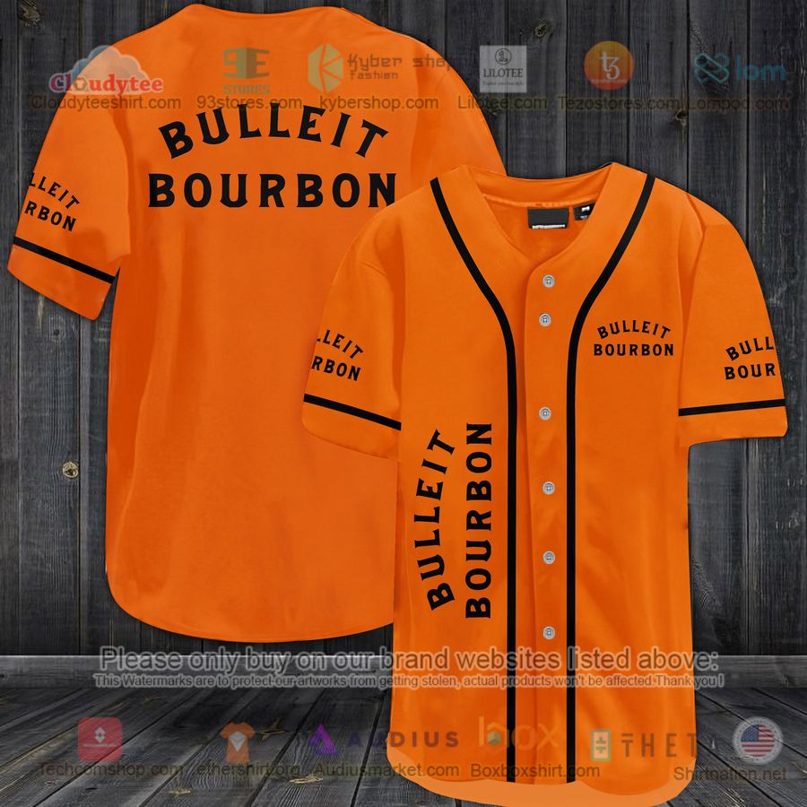 HOT Bulleit Bourbon orange Baseball Jersey Shirt Unisex T-shirt, Sweatshirt, Hoodie, Long Sleeve Tee - T-Shirt, Sweatshirt, Hoodie