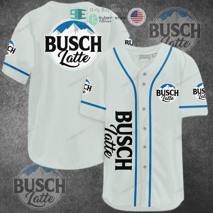 BEST Busch Latte Beer Baseball Jersey Unisex T-shirt, Sweatshirt, Hoodie, Long Sleeve Tee - T-Shirt, Sweatshirt, Hoodie