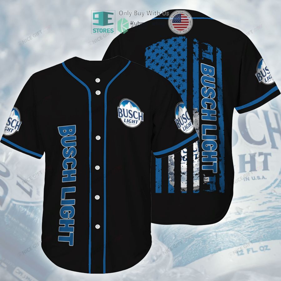BEST Busch Light Can United States Flag black Baseball Jersey Unisex T-shirt, Sweatshirt, Hoodie, Long Sleeve Tee - T-Shirt, Sweatshirt, Hoodie