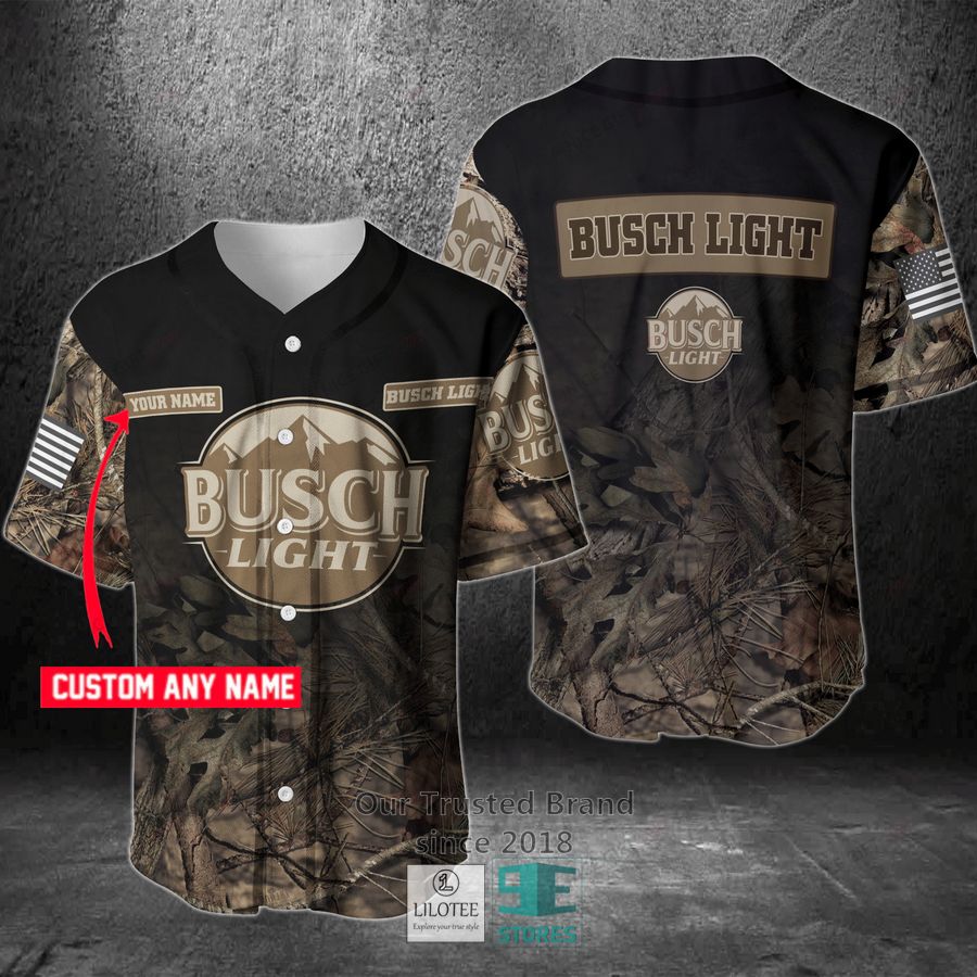 Busch Light Your Name Hunting Baseball Jersey Unisex T-shirt, Sweatshirt, Hoodie, Long Sleeve Tee - T-Shirt, Sweatshirt, Hoodie