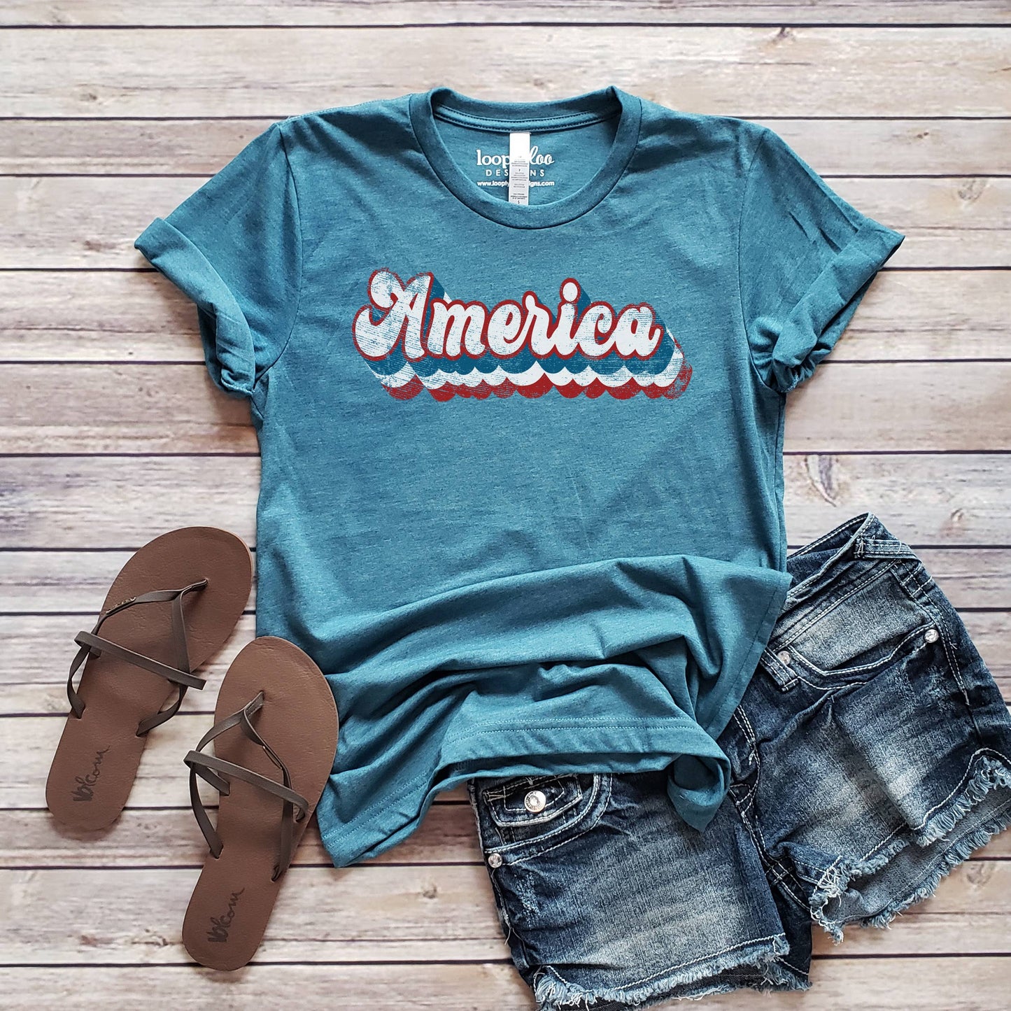 Retro America Tee | Sizes XS-2XL Unisex T-shirt, Sweatshirt, Hoodie, Long Sleeve Tee - T-Shirt, Sweatshirt, Hoodie