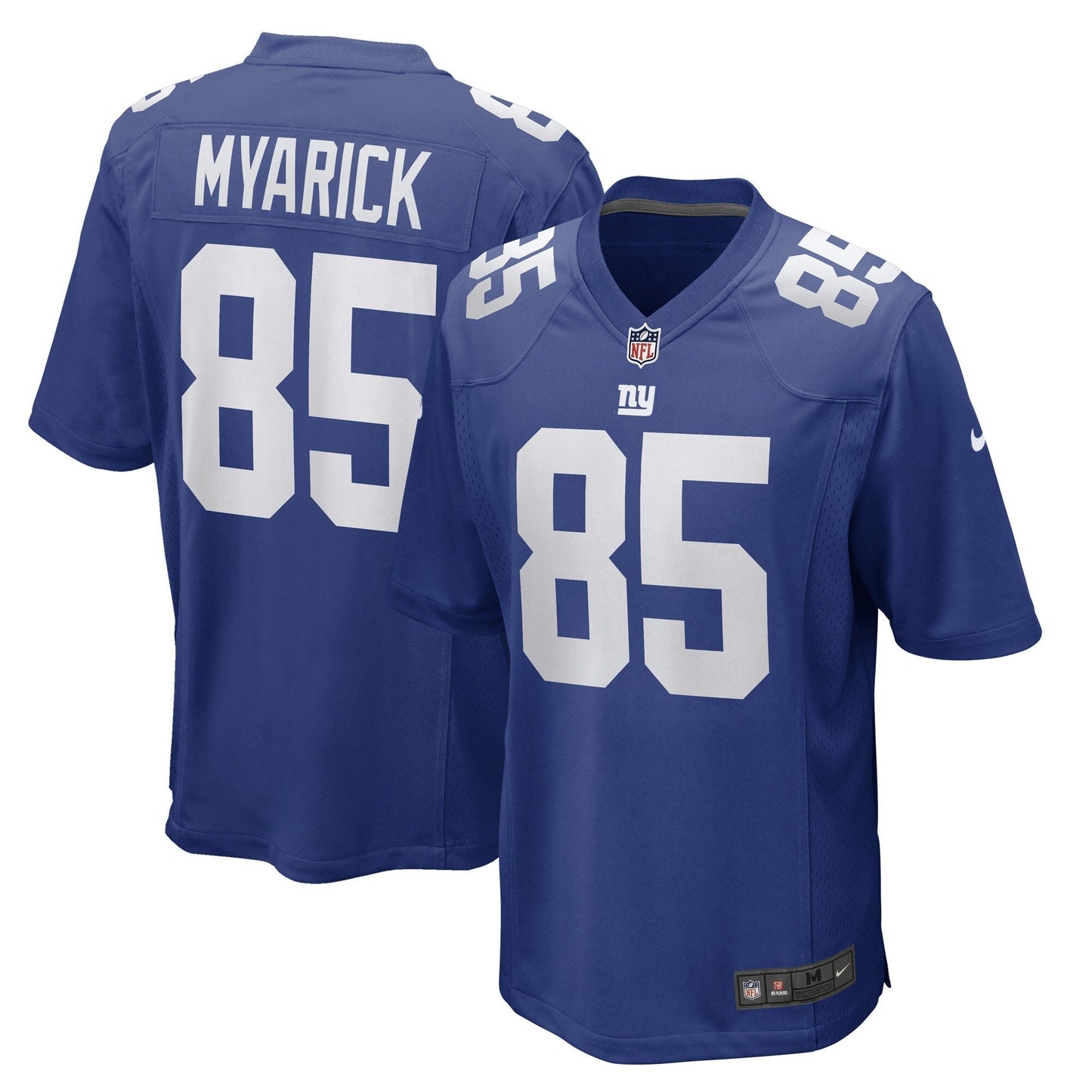 Chris Myarick New York Giants Game Jersey - Royal football jersey product view 1