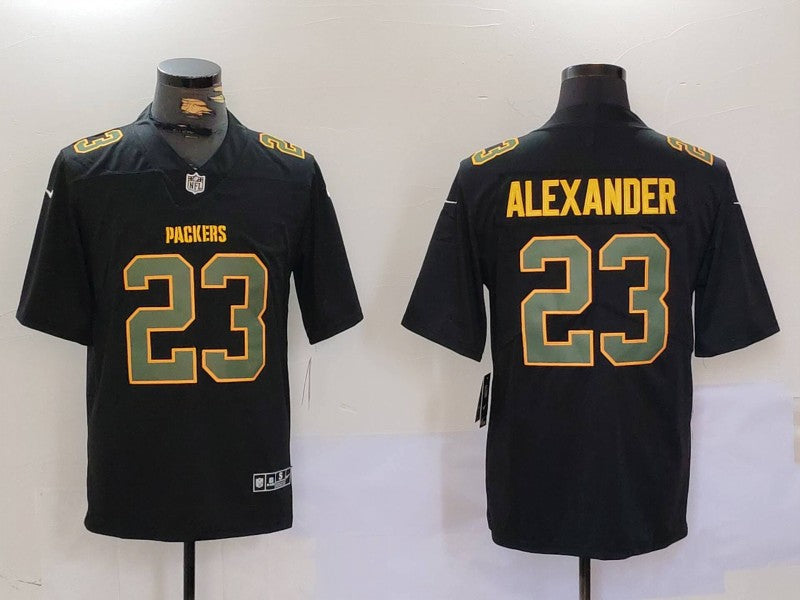Men's Green Bay Packers Jaire Alexander Black Fashion Game Jersey football jersey product view 1