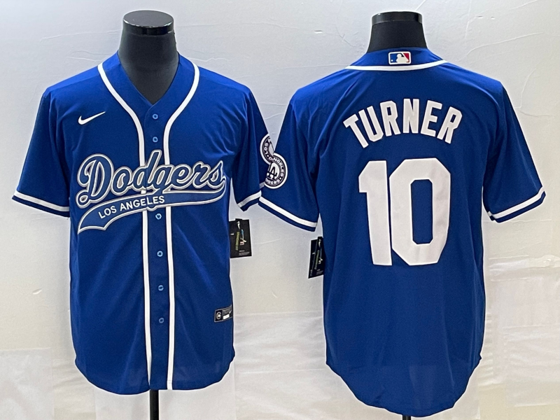 Men's Los Angeles Dodgers Justin Turner Royal Player Jersey Joint Edition baseball jersey product view 1