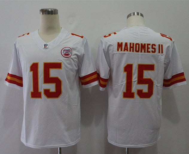 Men's Kansas City Chiefs Patrick Mahomes II #15 White Game Jersey1 football jersey product view 1