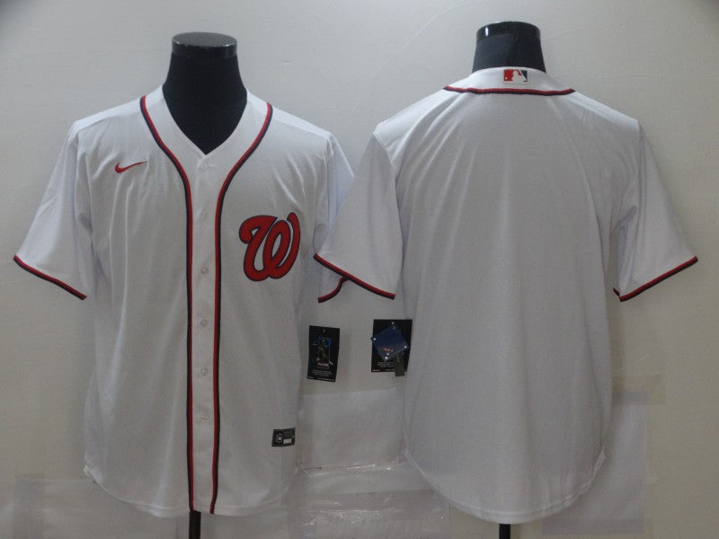 Men's Washington Nationals White Home Blank Replica Jersey1 baseball jersey product view 1