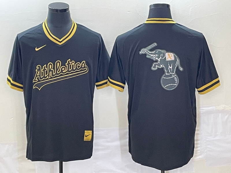 Men's Oakland Athletics Black Replica Game Jersey baseball jersey product view 1