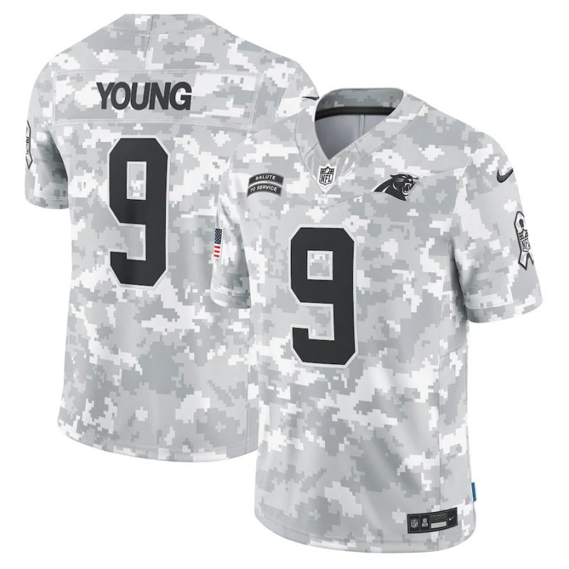 Bryce Young Carolina Panthers Salute To Service 2024 Jersey football jersey product view 1