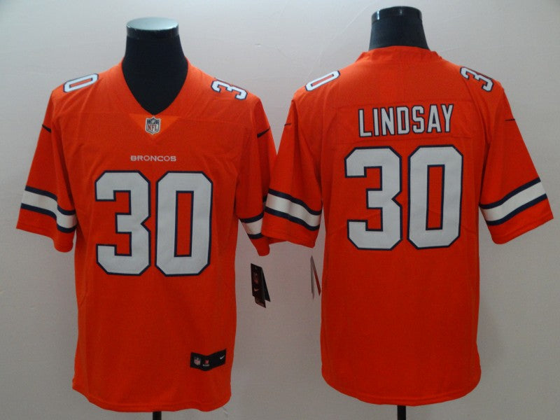 Men's Denver Broncos Phillip Lindsay Orange Game Player Jersey football jersey product view 1