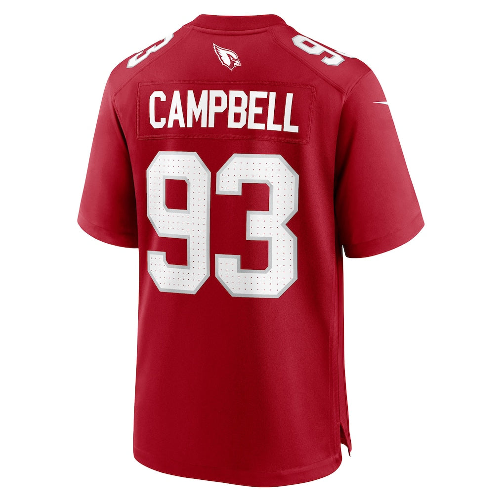 A.Cardinals #93 Calais Campbell Cardinal Team Game Jersey sports jersey product view 1
