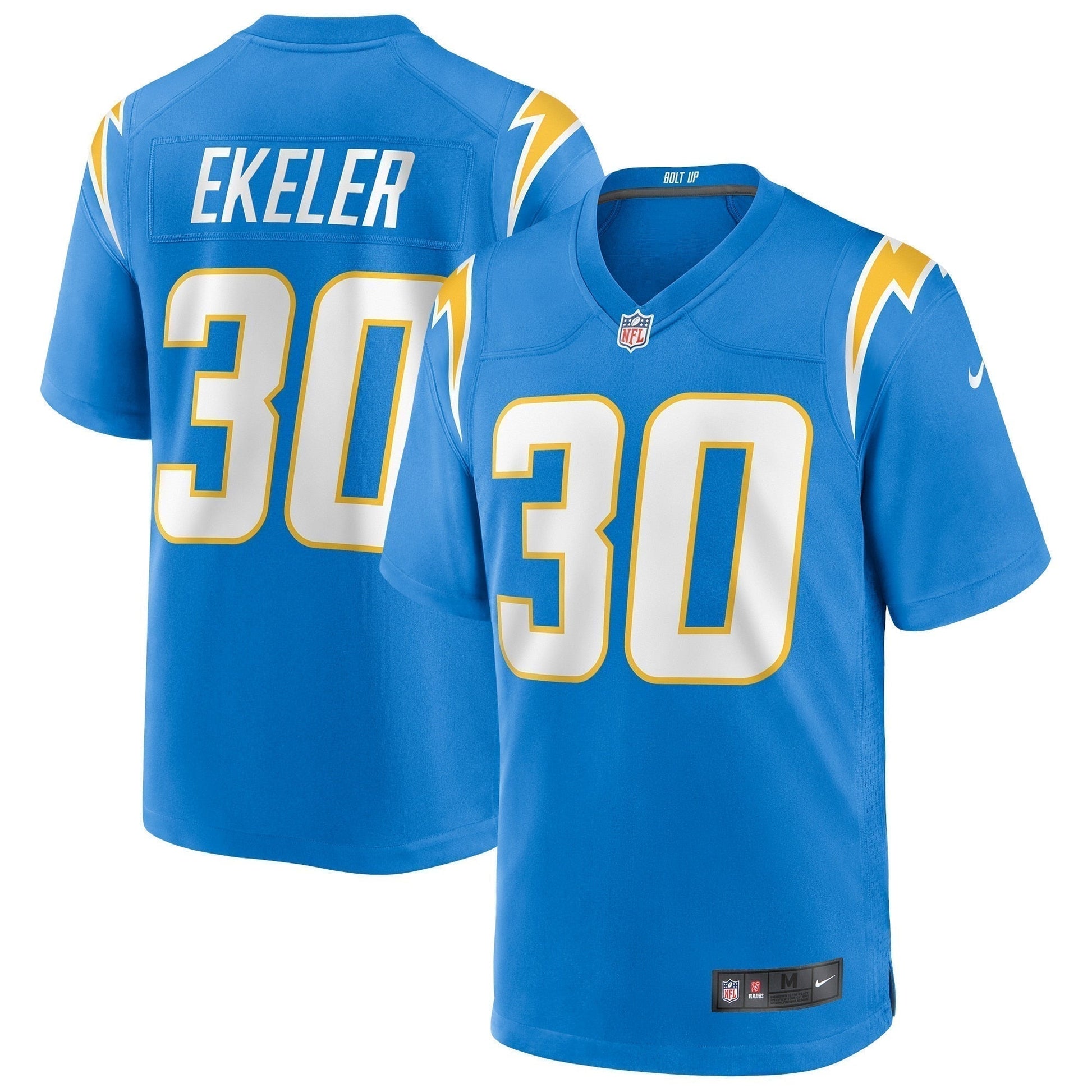 Austin Ekeler Los Angeles Chargers Game Jersey - Powder Blue football jersey product view 1
