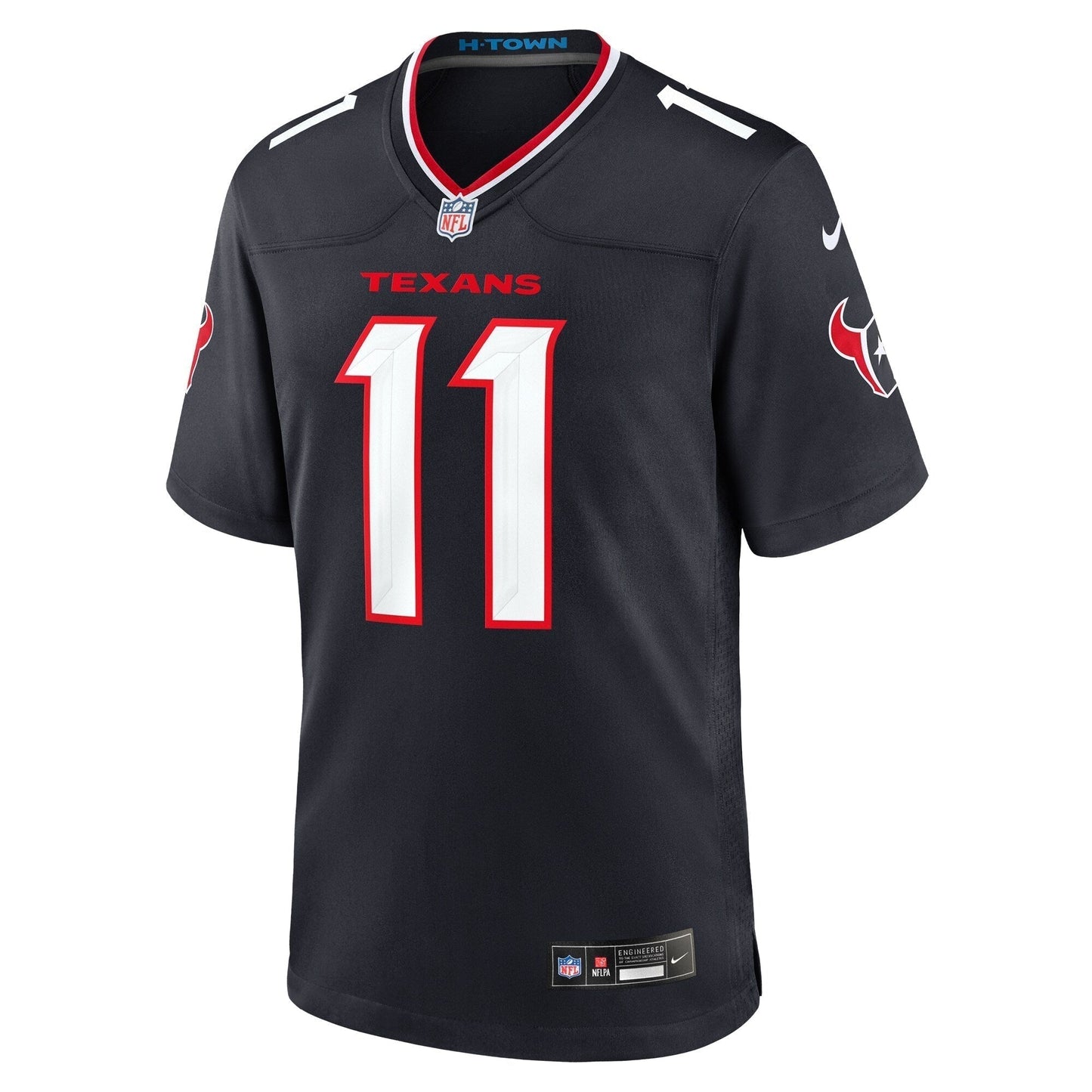Jeff Okudah Houston Texans Team Game Jersey - Navy football jersey product view 2