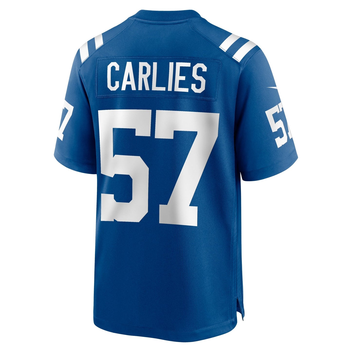 Jaylon Carlies Indianapolis Colts Game Jersey - Royal football jersey product view 3