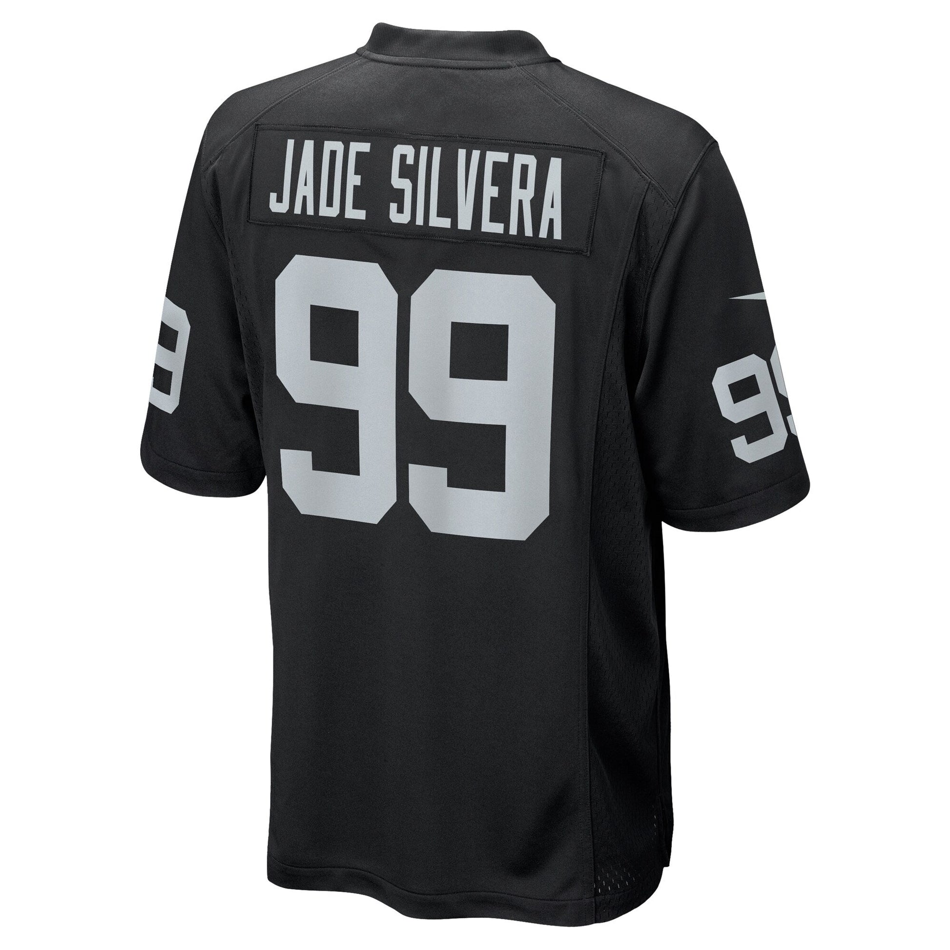 Nesta Jade Silvera Las Vegas Raiders Team Game Jersey - Black football jersey product view 3