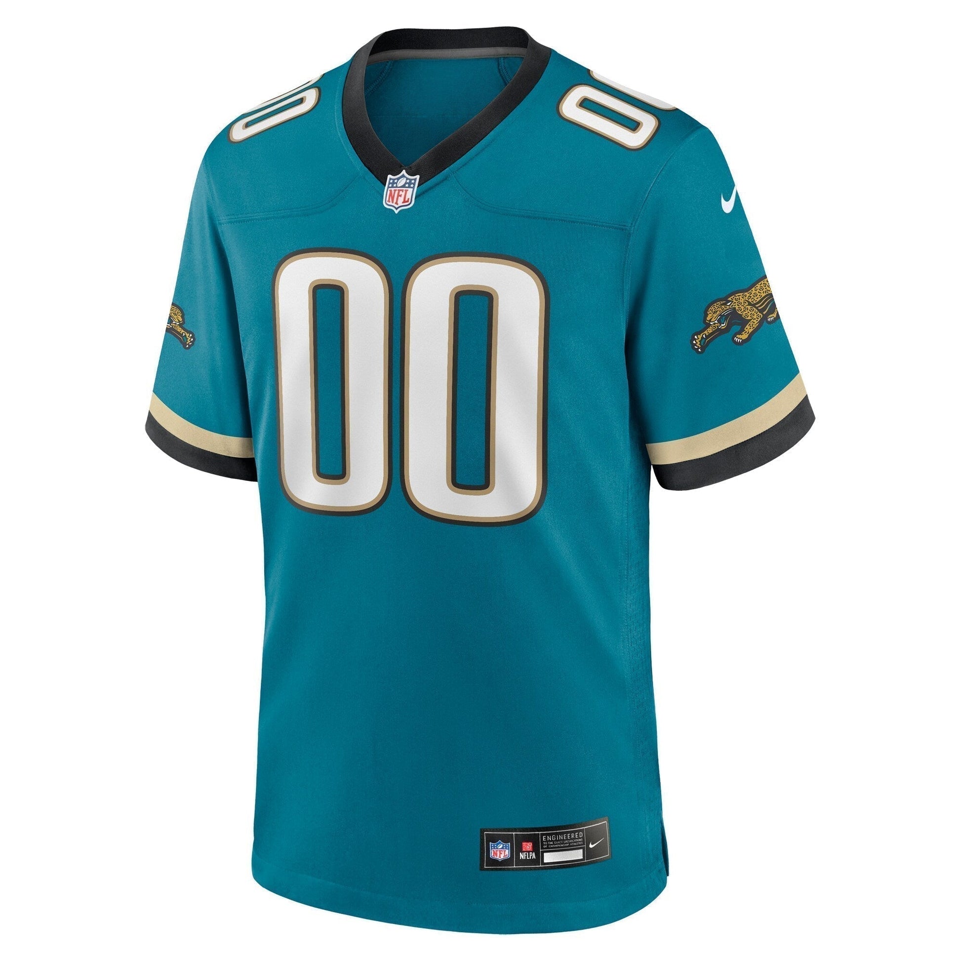 Jacksonville Jaguars Prowler Throwback Custom Game Jersey - Teal football jersey product view 2