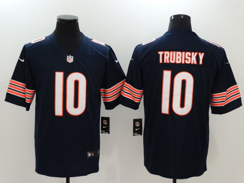 Men's Chicago Bears Mitch Trubisky Navy Game Jersey football jersey product view 1