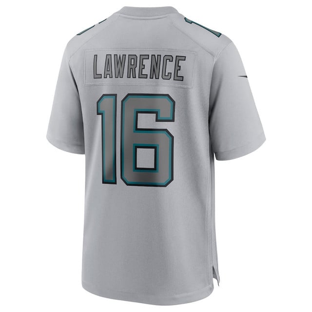 Trevor Lawrence Jacksonville Jaguars Atmosphere Fashion Game Jersey - Gray football jersey product view 3