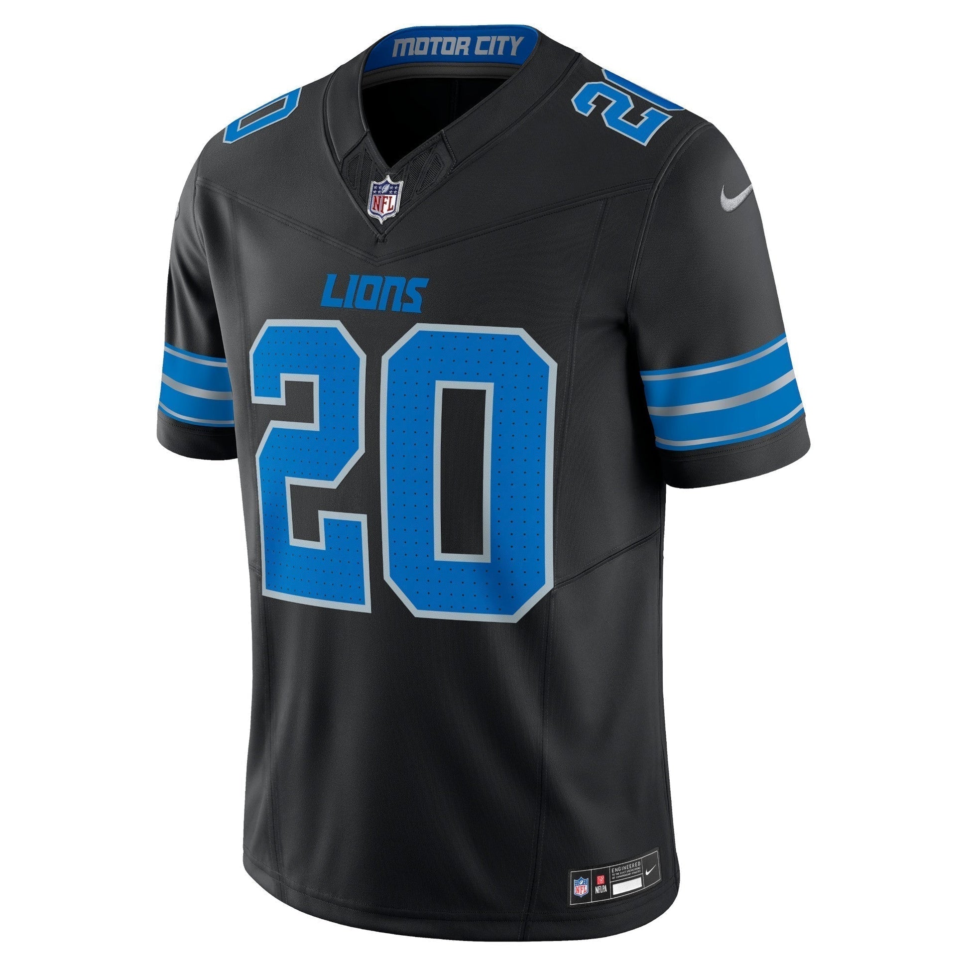 Barry Sanders Detroit Lions 2nd Alternate Vapor F.U.S.E. Limited Jersey - Black football jersey product view 2