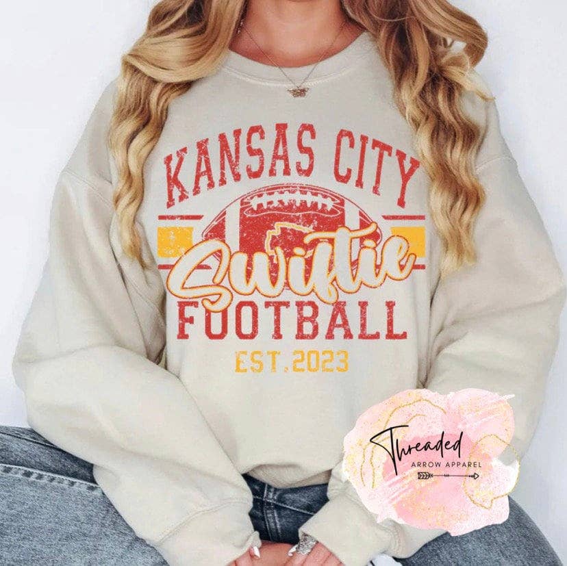 Swiftie Football Era Kc Sweatshirt Unisex T-shirt, Sweatshirt, Hoodie, Long Sleeve Tee - T-Shirt, Sweatshirt, Hoodie