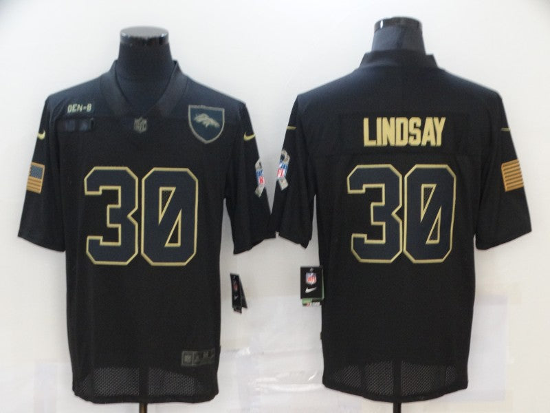 Men's Denver Broncos Phillip Lindsay #30 Black Game Player Jersey1 football jersey product view 1