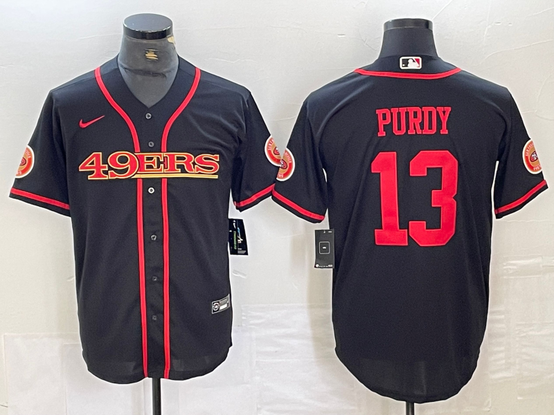 Men's San Francisco 49ers Brock Purdy Black Joint Edition Player Jersey football jersey product view 1
