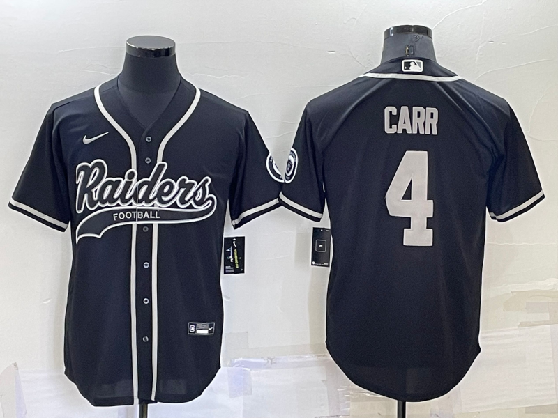 Men's Las Vegas Raiders Derek Carr Black Game Jersey Joint Edition football jersey product view 1