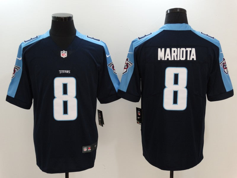 Men's Tennessee Titans Marcus Mariota Navy Game Player Jersey football jersey product view 1