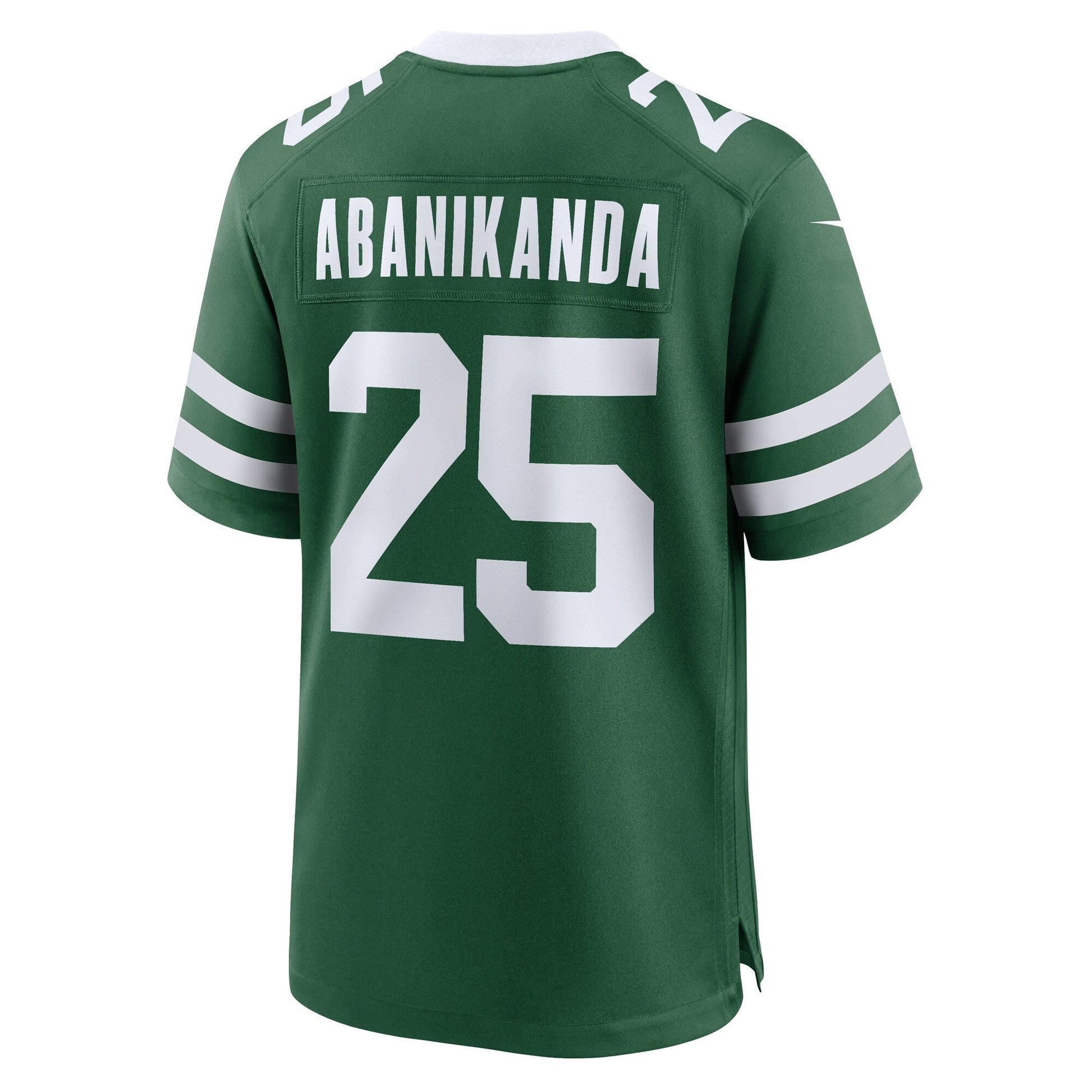 Israel Abanikanda New York Jets Team Game Jersey - Legacy Green football jersey product view 3