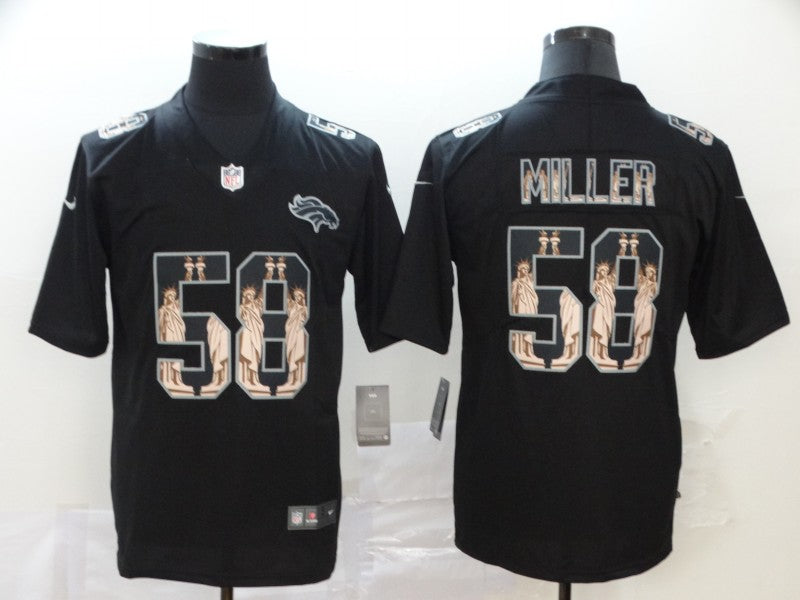 Men's Denver Broncos Von Miller #58 Black Alternate Game Jersey1 football jersey product view 1