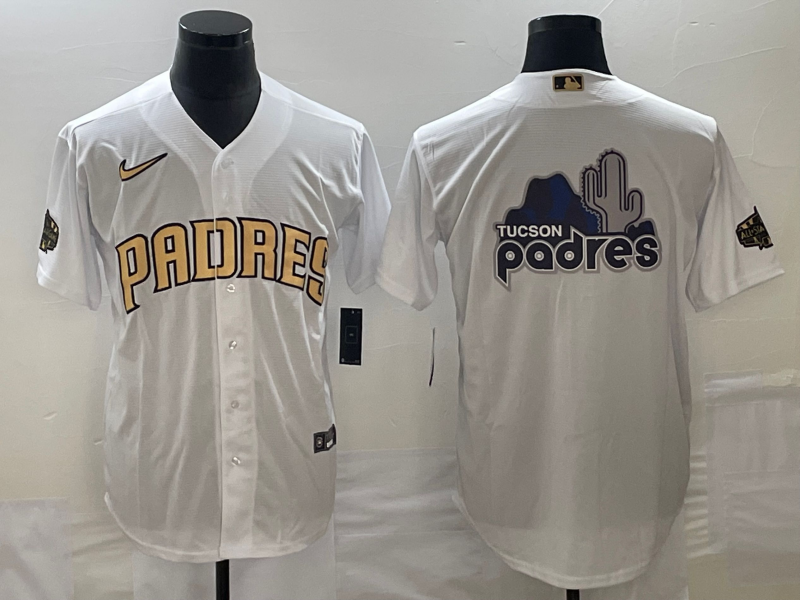 Men's San Diego Padres White Replica Team Jersey baseball jersey product view 1