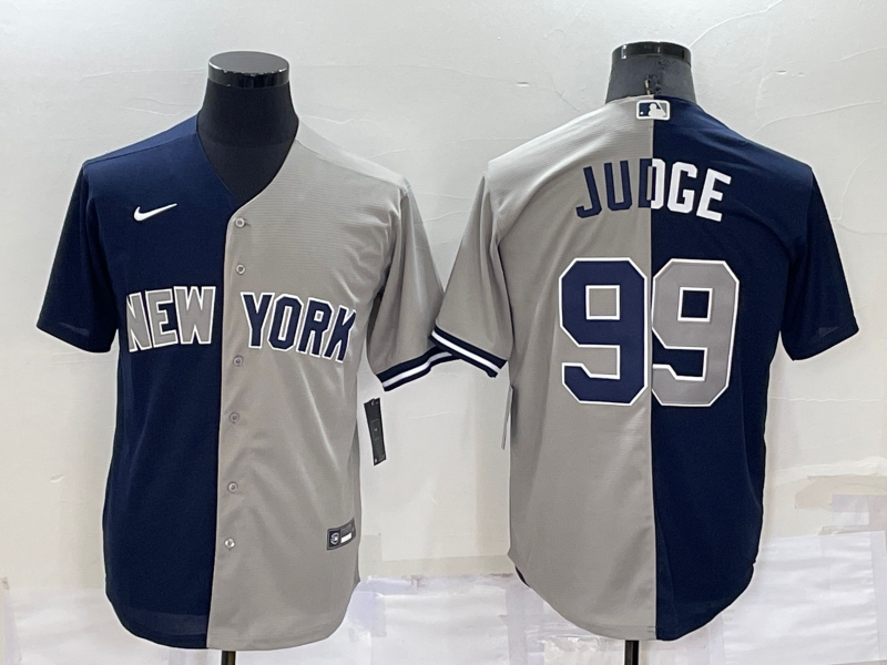 Men's New York Yankees Aaron Judge Navy/Gray Replica Baseball Jersey baseball jersey product view 1